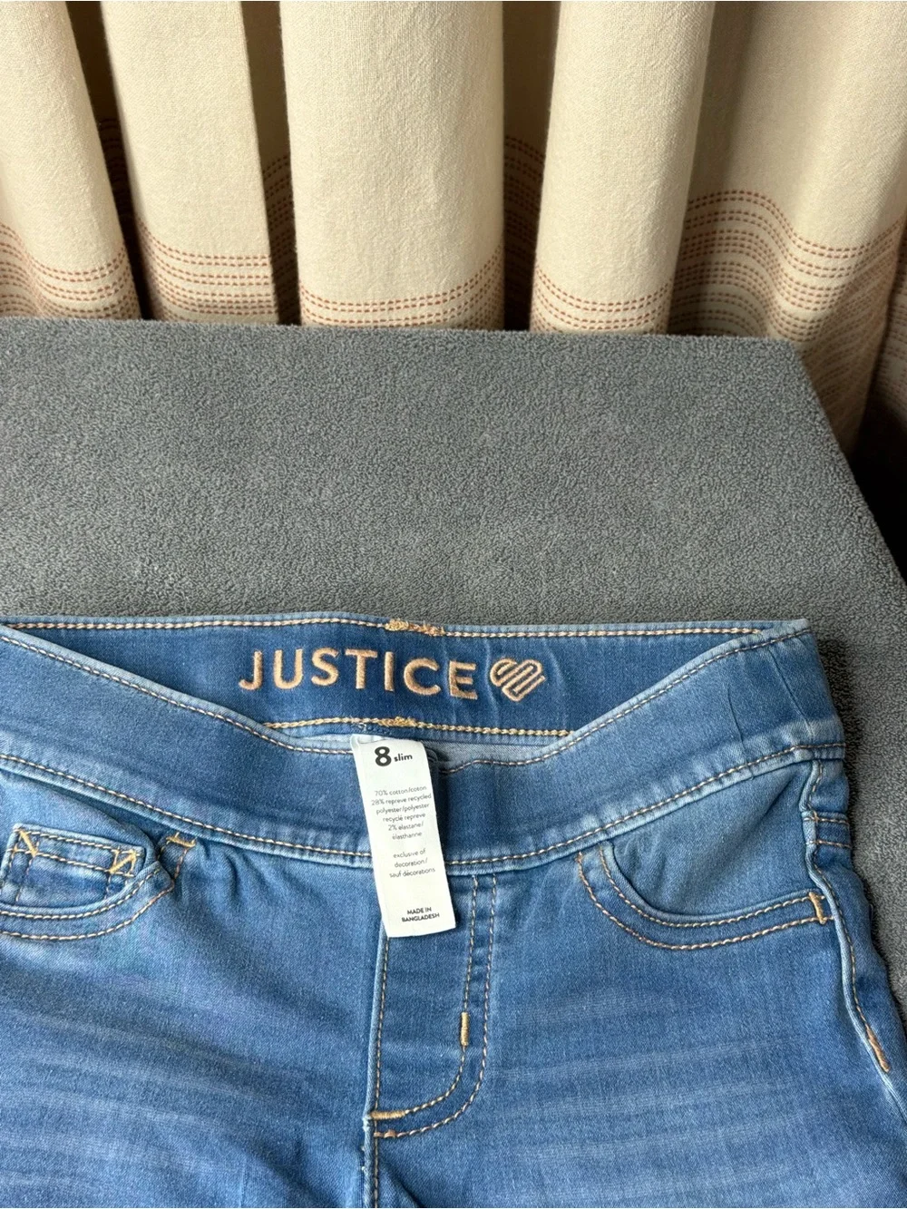 Justice Light Blue Girls' Skinny Jeans